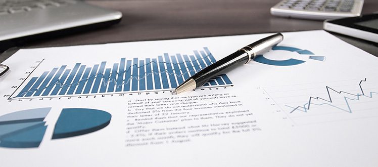 business background. financial report on the table at the businessman. photo with copy space
